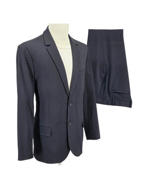 Everlane Italian Wool Suit Men 42 38x30 Navy Slim Fit Blazer Pants